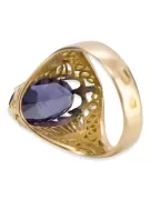 Pierścionek Vintage Biżuteria Aleksandryt 14k żółte złoto vrc020y